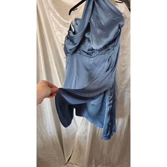 Solid Cross Halter Satin Dress Curve & Plus sz 1X/ 16 - Picture 4 of 8